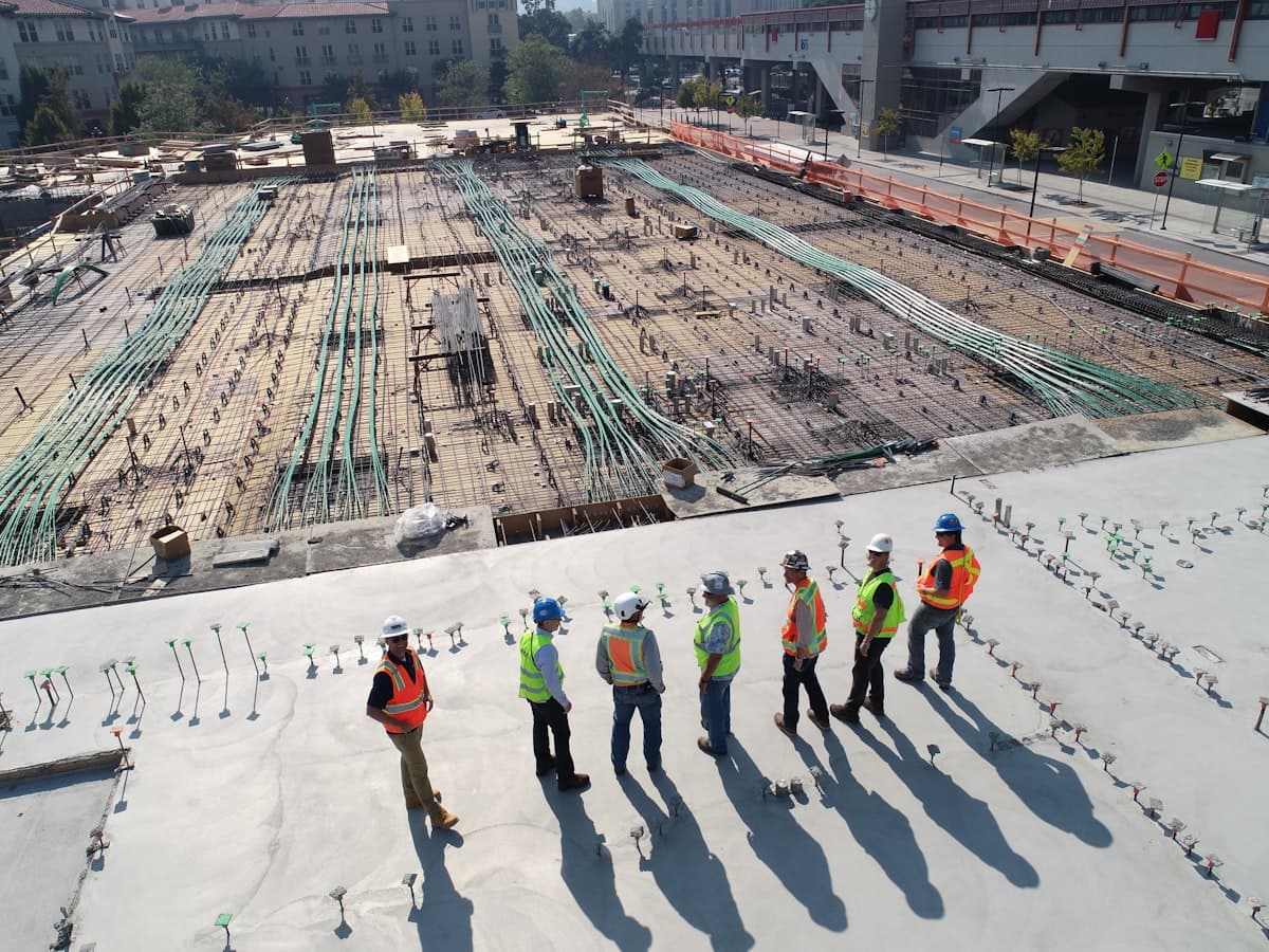 Skydweller Build X crew working on an active jobsite